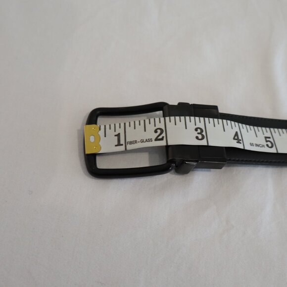 Coach Men's Reversible Belt Black Gray Signature C Size 39.5 With Buckle - Picture 6 of 7